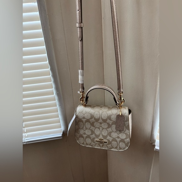 Coach Gold Lysa Top Handle Bag NWT - Picture 2 of 9